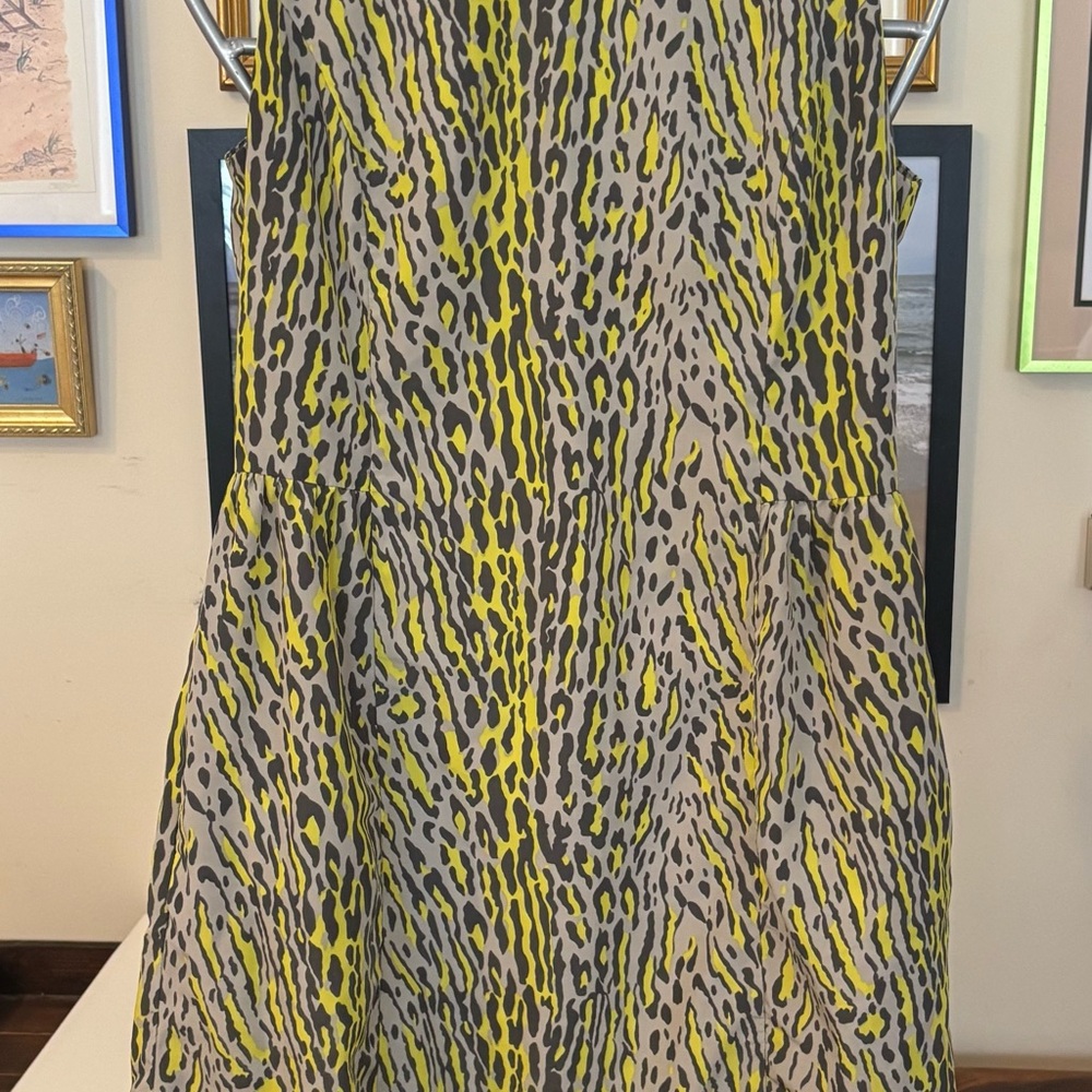 GAP Yellow and Black Patterned Mini Dress